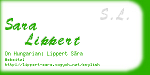sara lippert business card